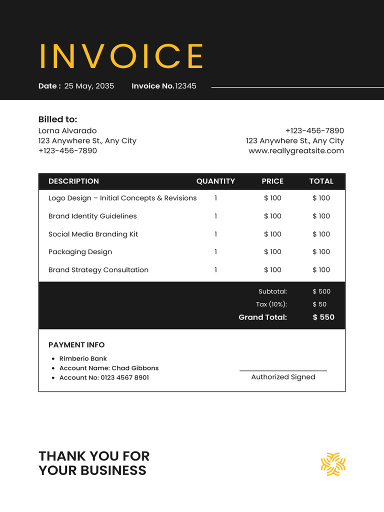 White and Dark Gray Minimalist Professional Invoice2 | PDF