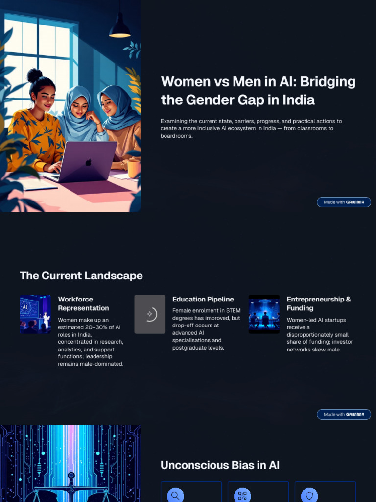 Women Vs Men in AI Bridging The Gender Gap in India | PDF | Artificial ...