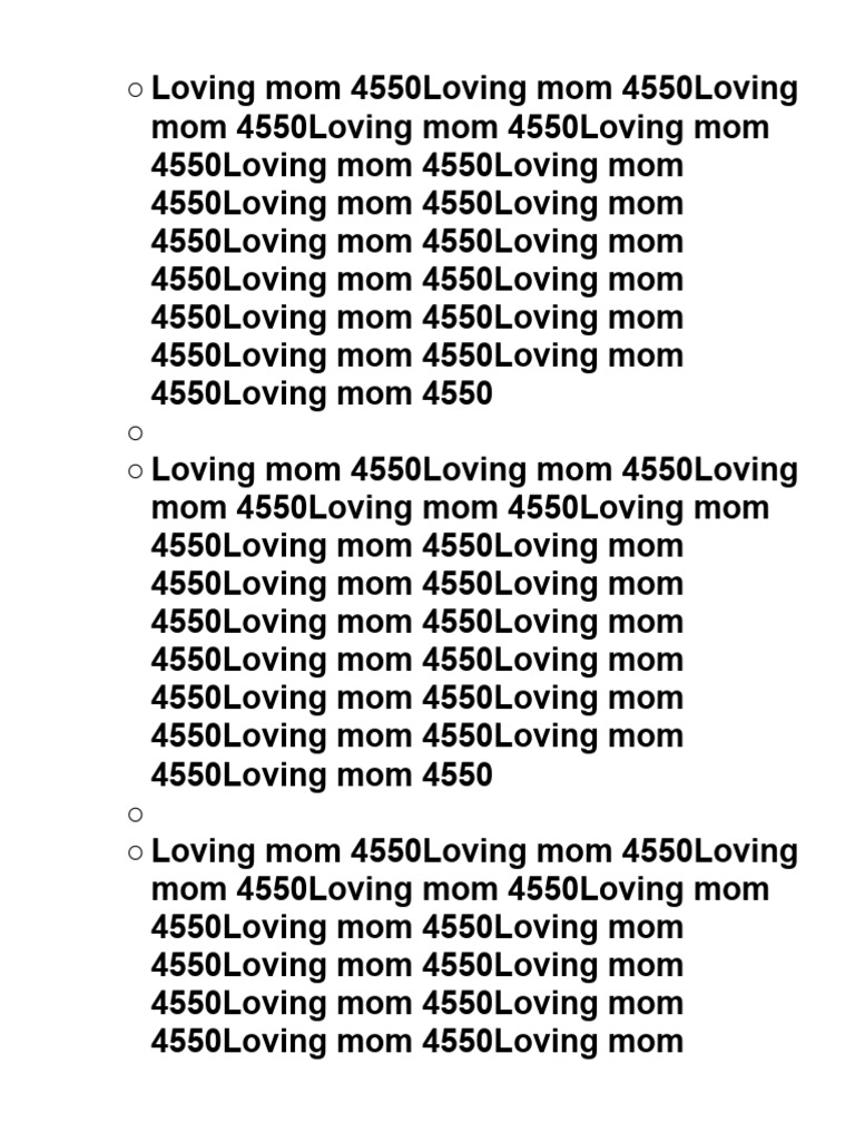 Loving Mom 4550 | PDF