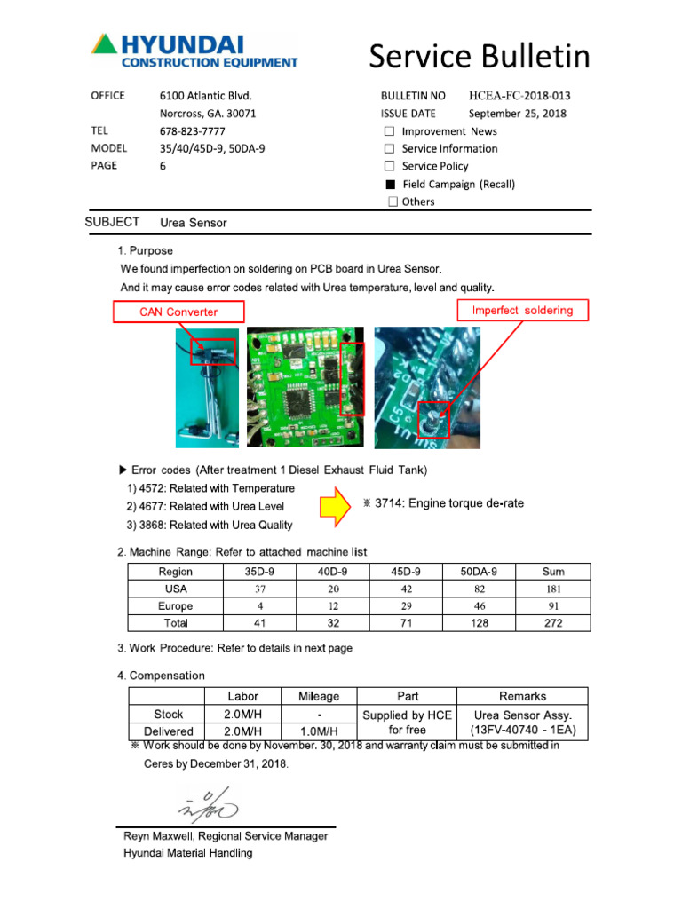 HCEA-2018-013 Def Sensor Update | PDF