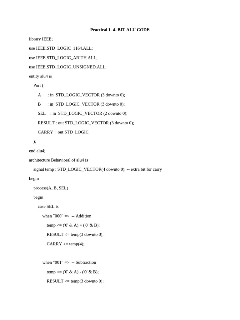 VLSI Design 5 Practical Codes and Outputs | PDF | Computer Engineering ...