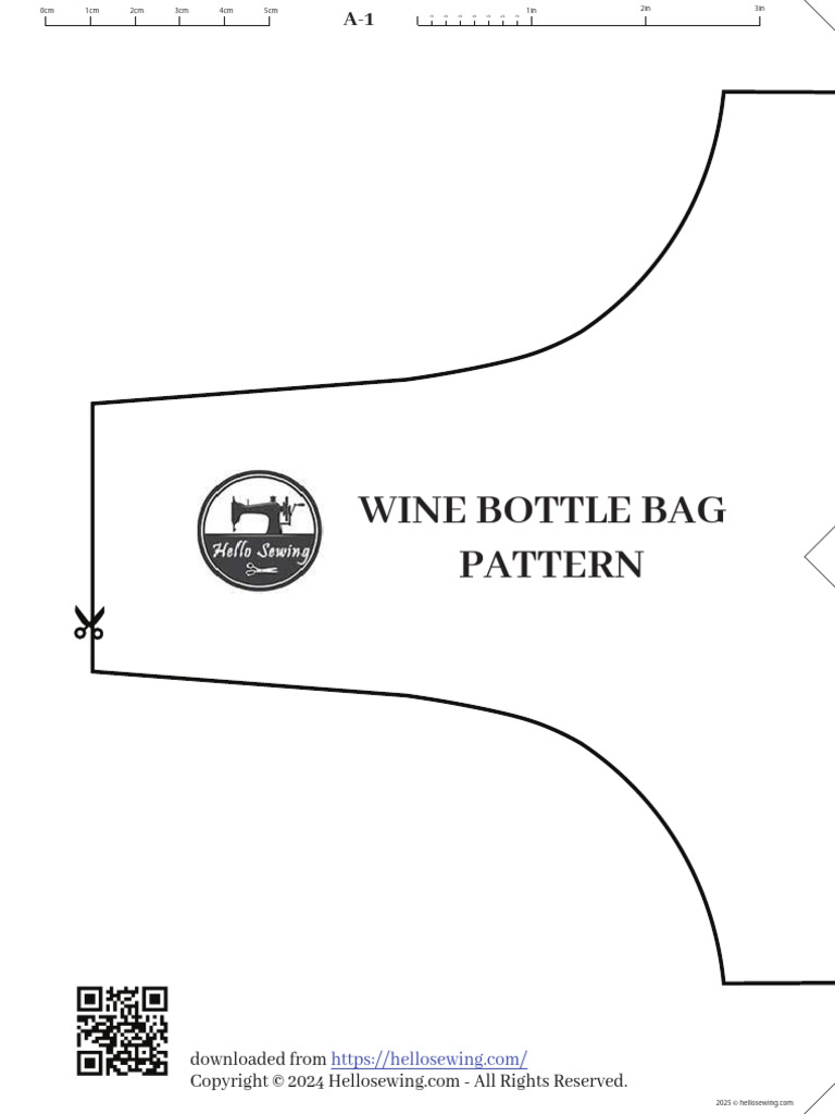 Wine Bottle Bag Pattern v1.1 | PDF