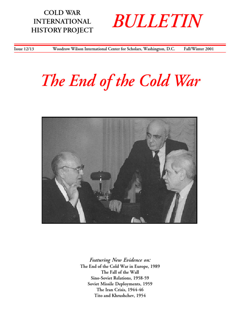 Cwihp Bulletin No 12 13 Fall Winter 2001 The End of The Cold War | PDF ...