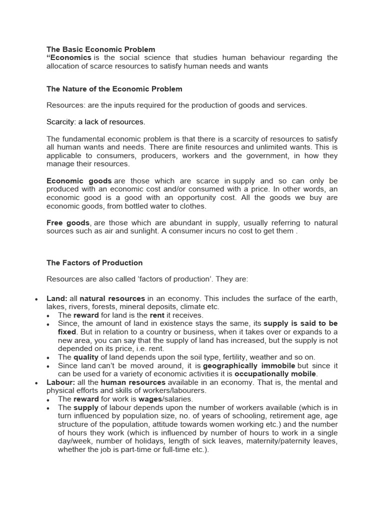 Economics Notes Part 2 | PDF | Demand | Price Elasticity Of Demand