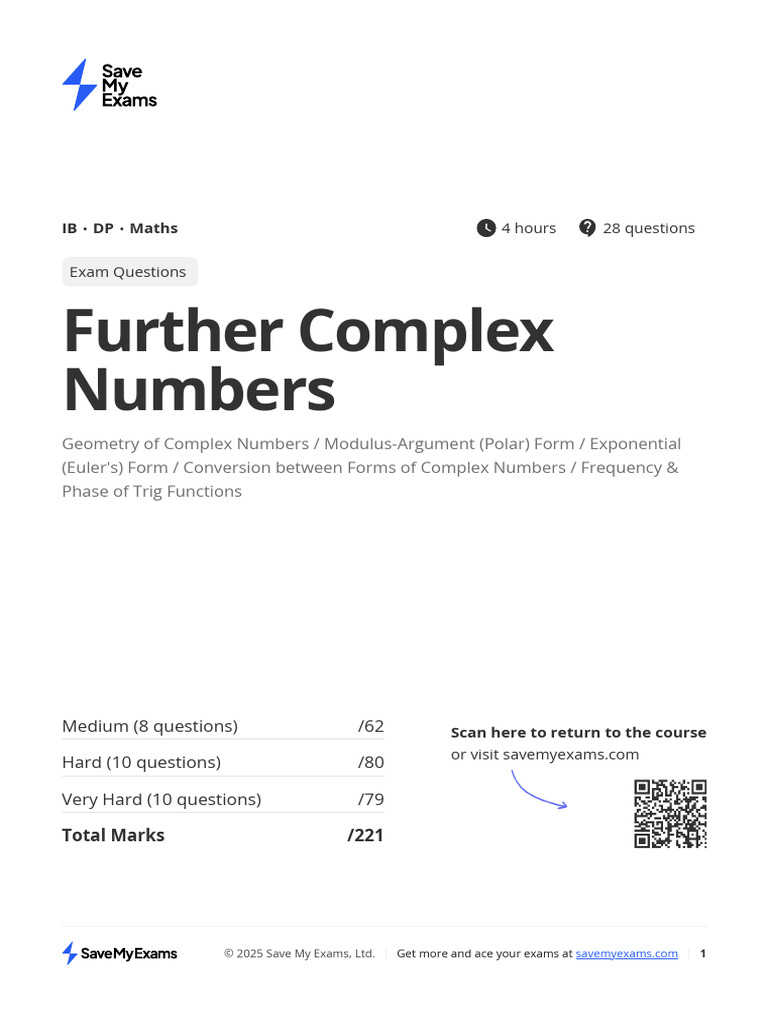 T1-Further Complex Numbers | PDF | Mathematics | Mathematical Analysis