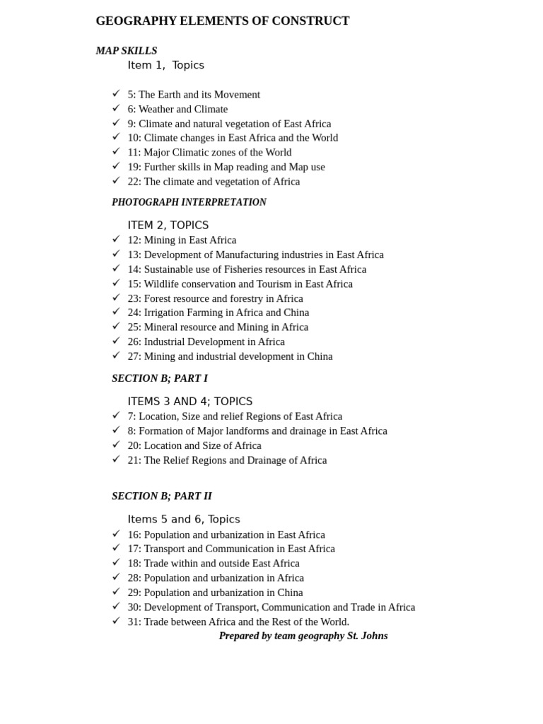 Geography Elements of Construct | PDF