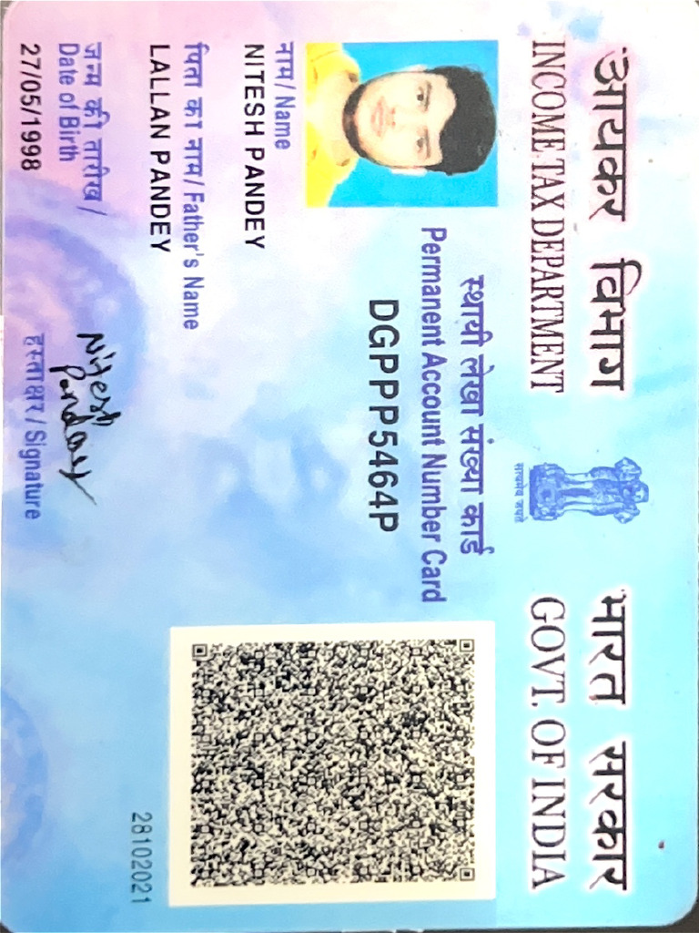 Nitesh Pandey Pan Card | PDF