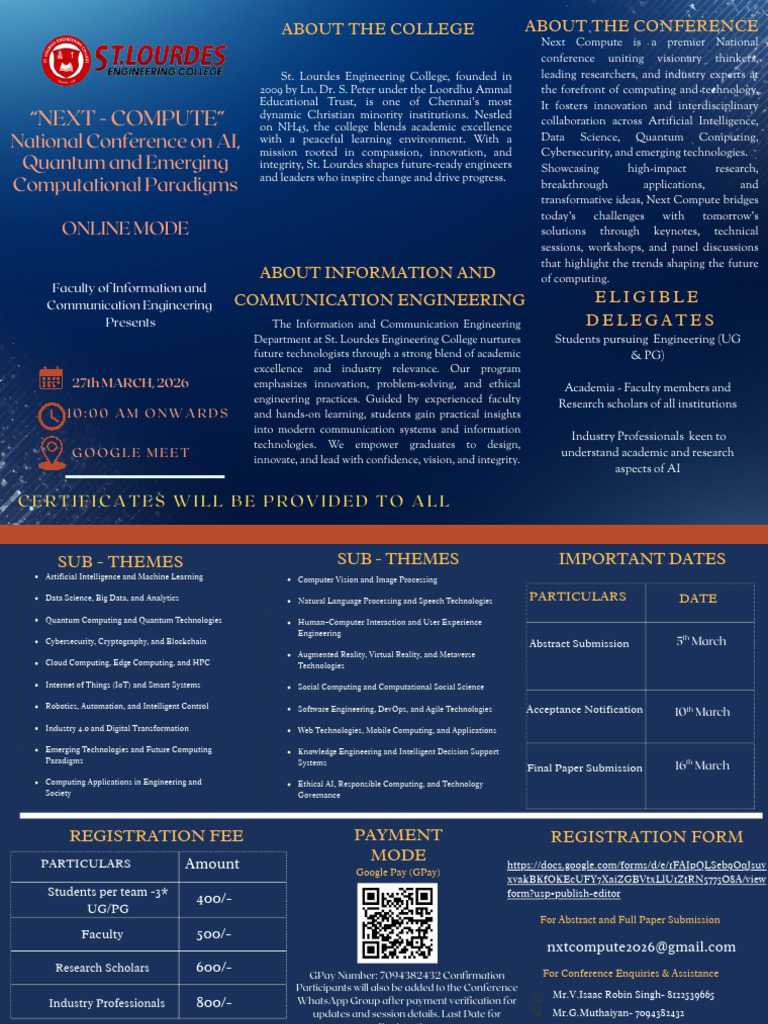 National Conference SLEC Brochure-2 PDF | PDF | Computing | Artificial ...