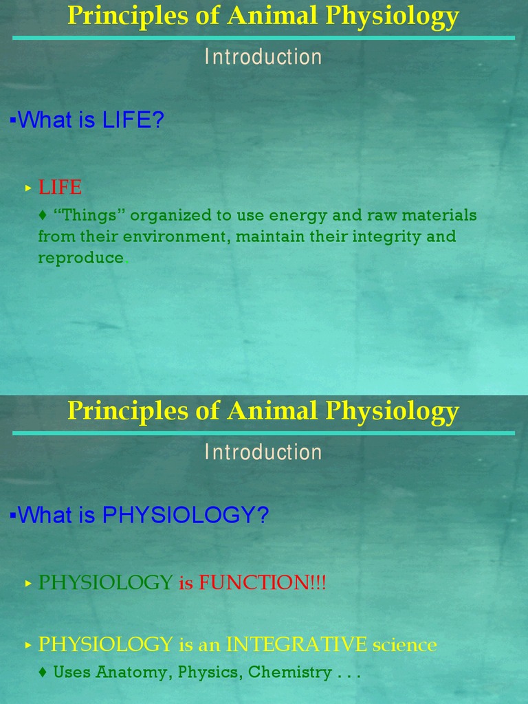 Understanding the Fundamental Principles of Animal Physiology PDF