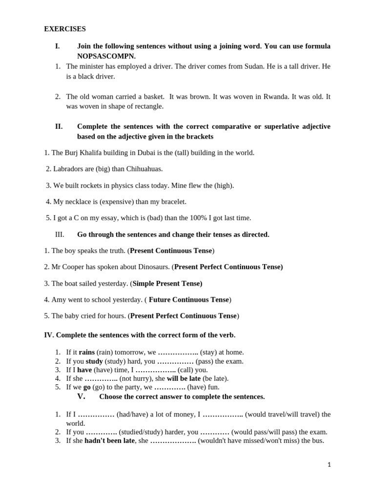 Common Exercises Group 5, 6 | PDF | Language Mechanics | Linguistic ...