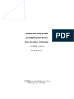 Building and Using A Small Macroeconometric Model: Klein Model I As An Example