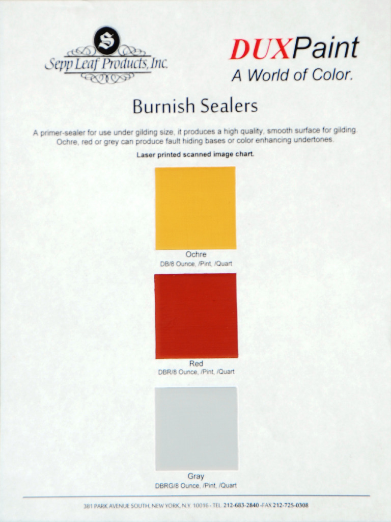 Dux Paint Chart | PDF