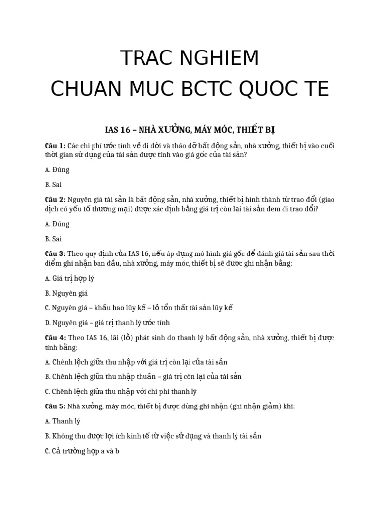 Trac Nghiem | PDF