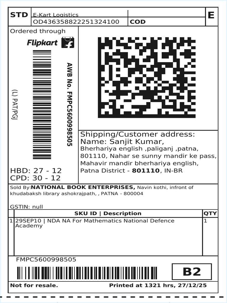 Flipkart Labels 27 Dec 2025-01-21 Cropped | PDF