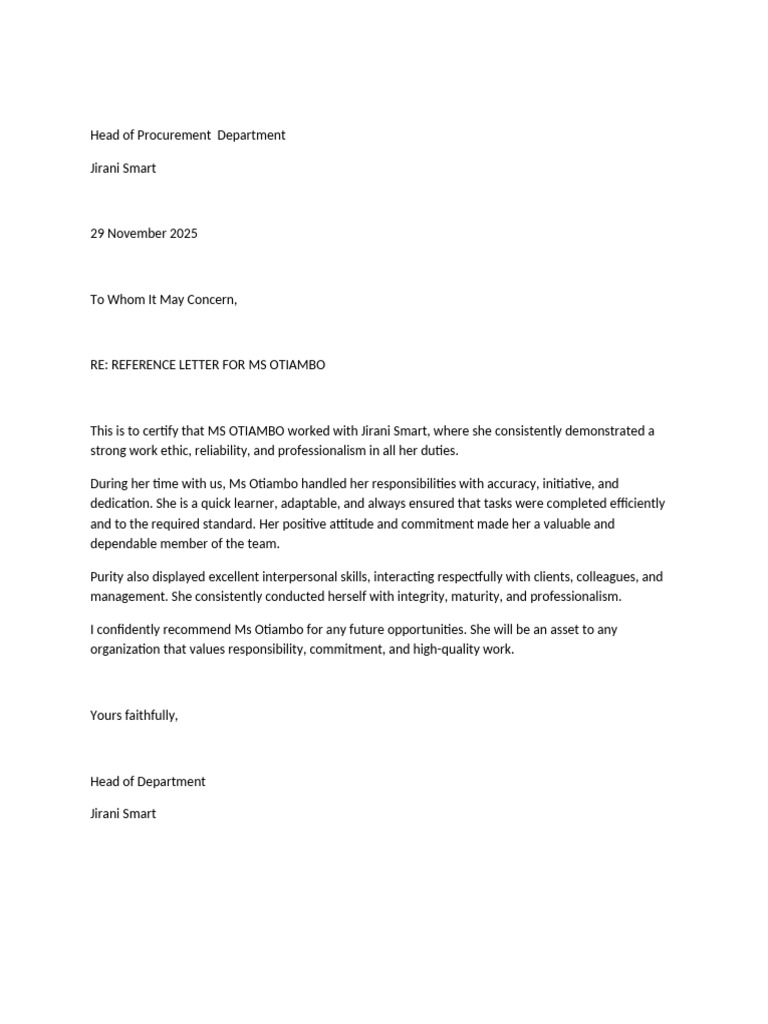 Reference Letter | PDF