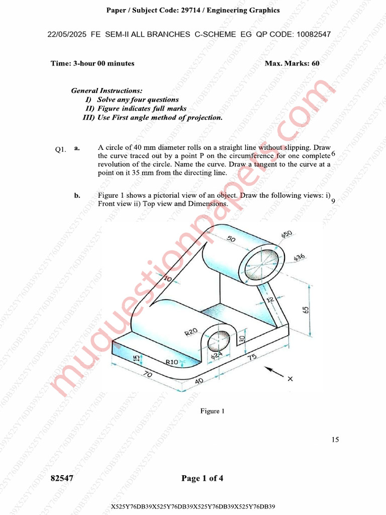 Be First Year Engineering Semester 2 2025 May Engineering Graphics Rev ...