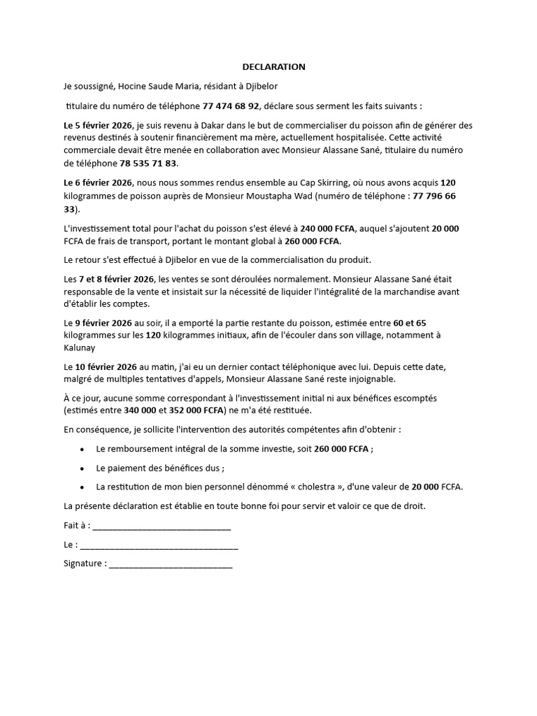 Declaration | PDF