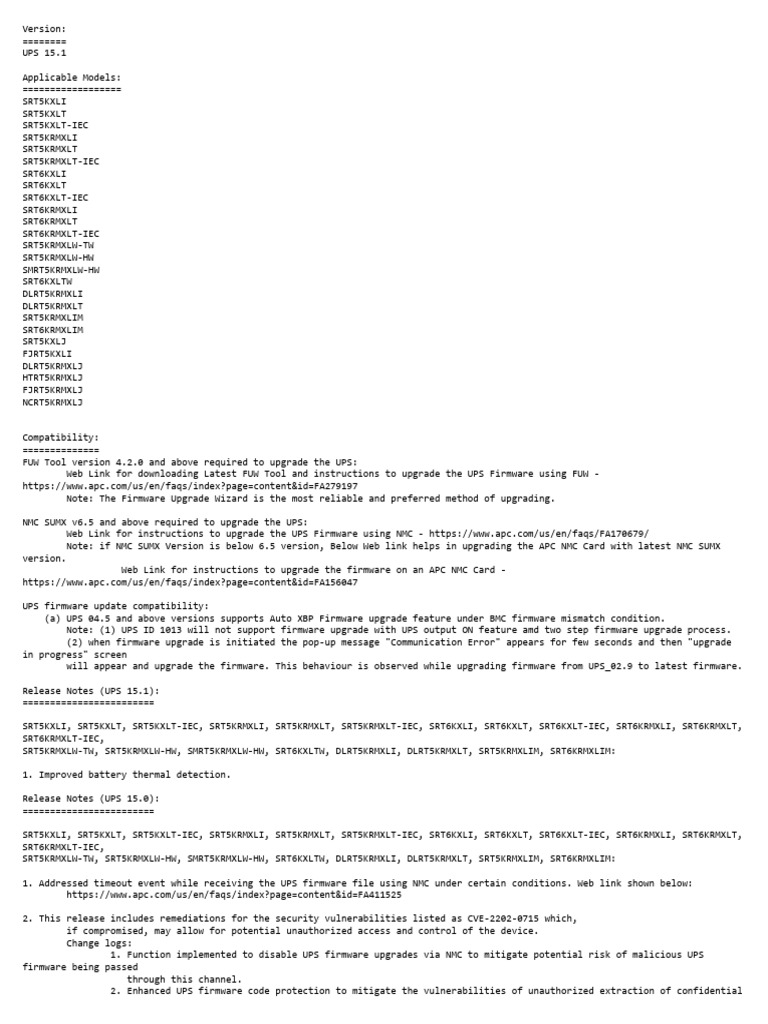 SRT1013 Firmware Release Notes | PDF | Battery Charger | Power Inverter