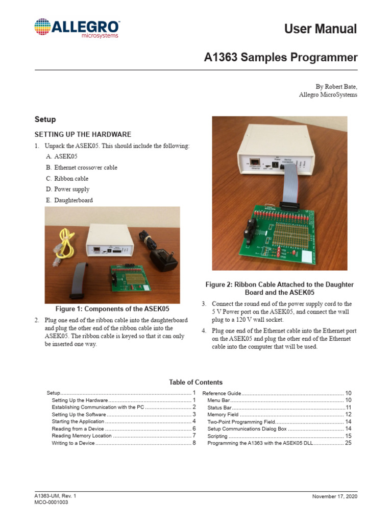 A1363 Samples Programmer User Manual | PDF | Parameter (Computer ...