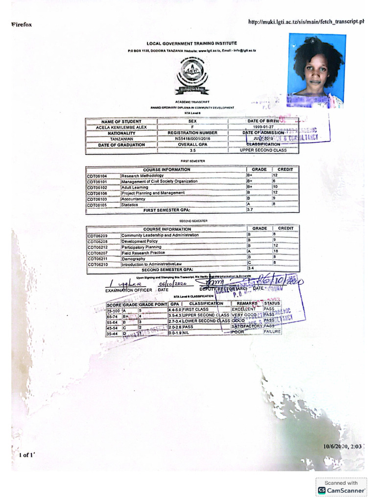 Diploma Transcript | PDF