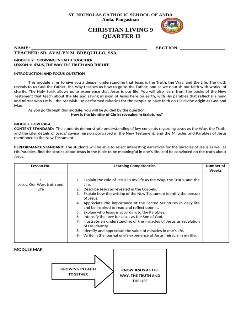 CL 9 Module q2 For Printing | PDF | Jesus | New Testament