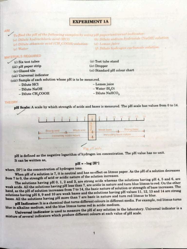 Science Practical Book | PDF | Sodium Hydroxide | Sodium