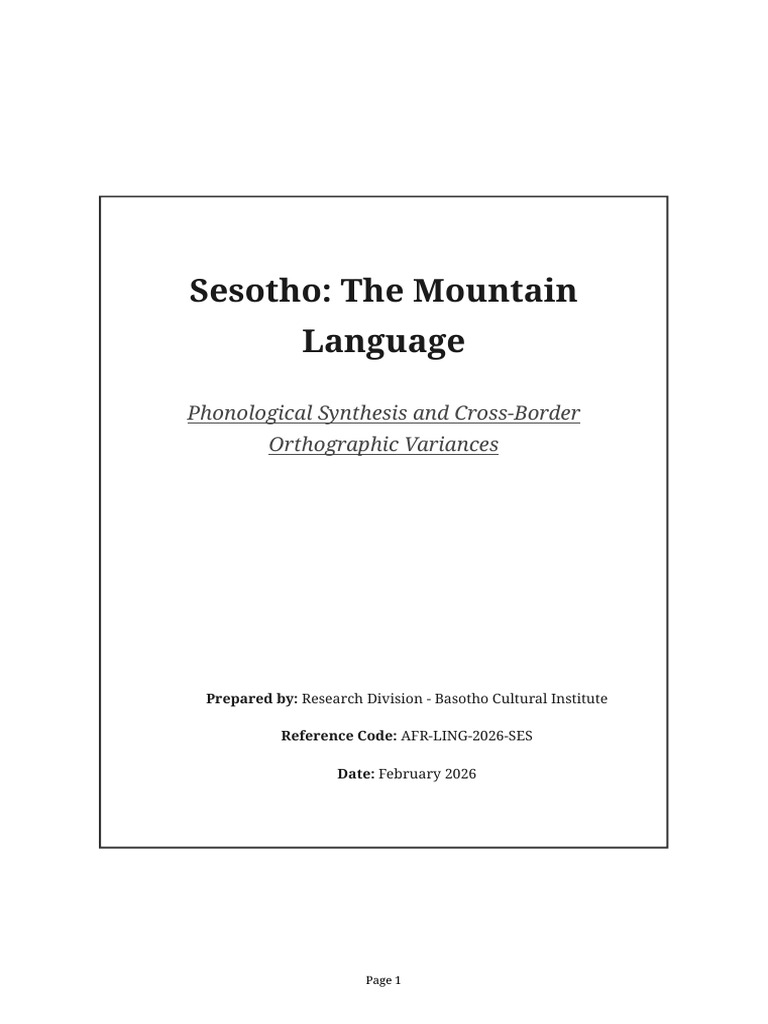Sesotho Orthography and Phonetics | PDF | Languages | Foreign Language ...