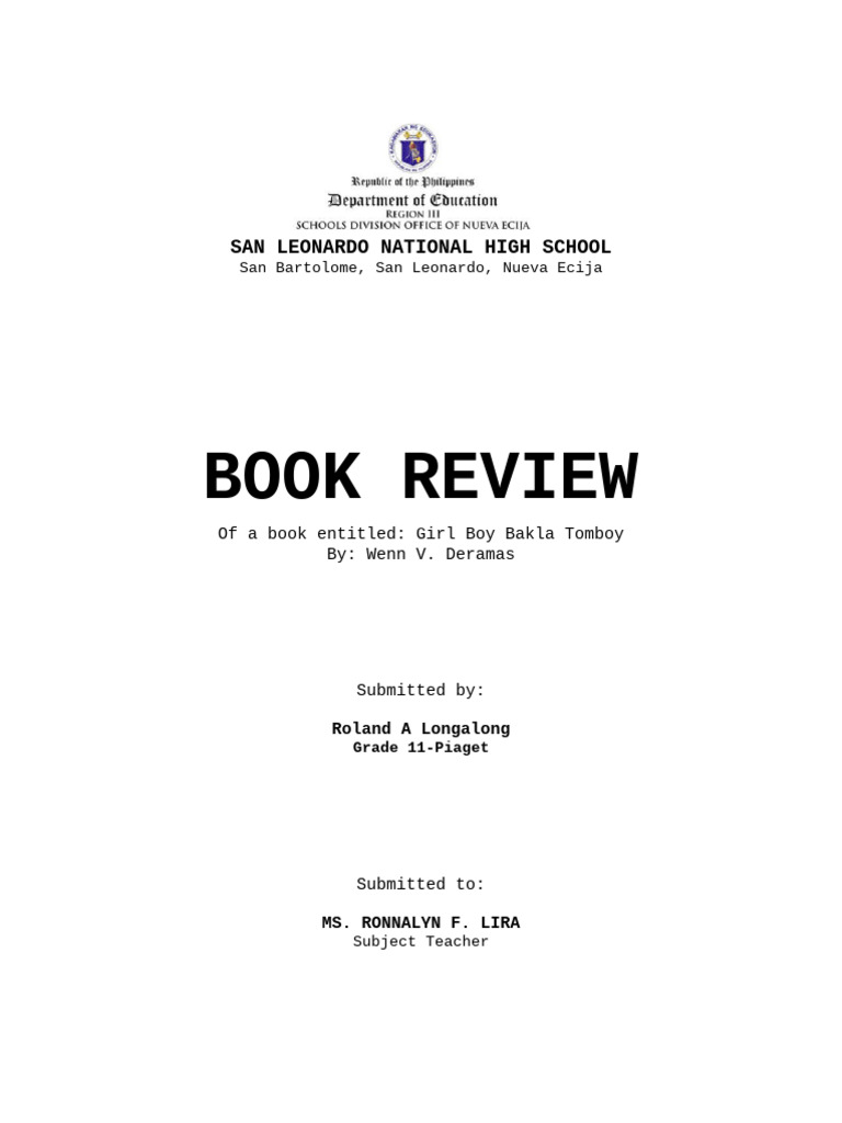 Book Review Format | PDF