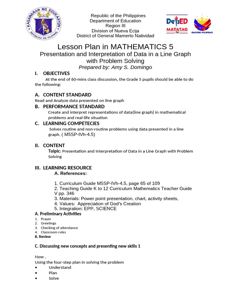 Lesson Plan in Mathematics 5 | PDF | Lesson Plan | Curriculum