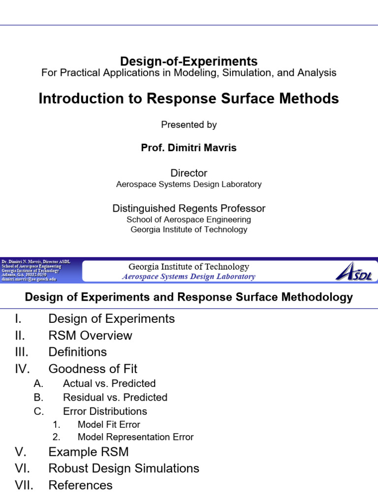 03 - Adm I - Doe & RSM (Updated) | PDF | Design Of Experiments ...