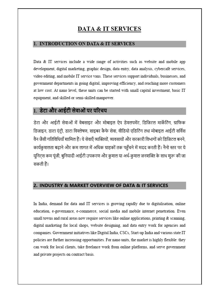 Data & IT Services | PDF