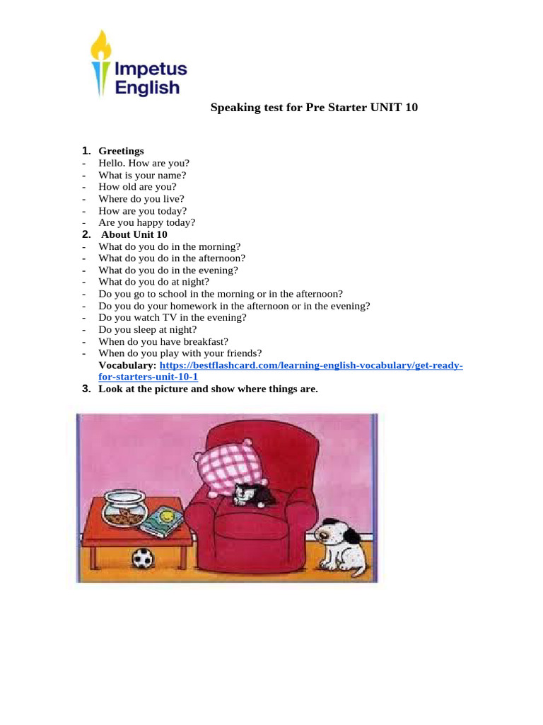 Mẫu Speaking Test | PDF