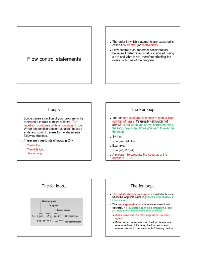 Control Flow Statements | PDF | Control Flow | Computer Programming
