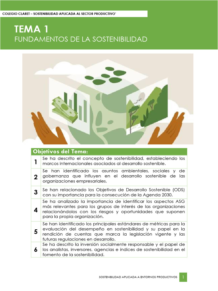 Tema 1 - Fundamentos de La Sostenibilidad | PDF | Sustentabilidad ...