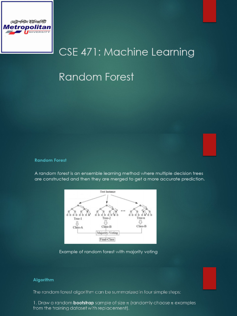 Lec 5 CSE 471 Random Forest | PDF | Multivariate Statistics | Machine ...