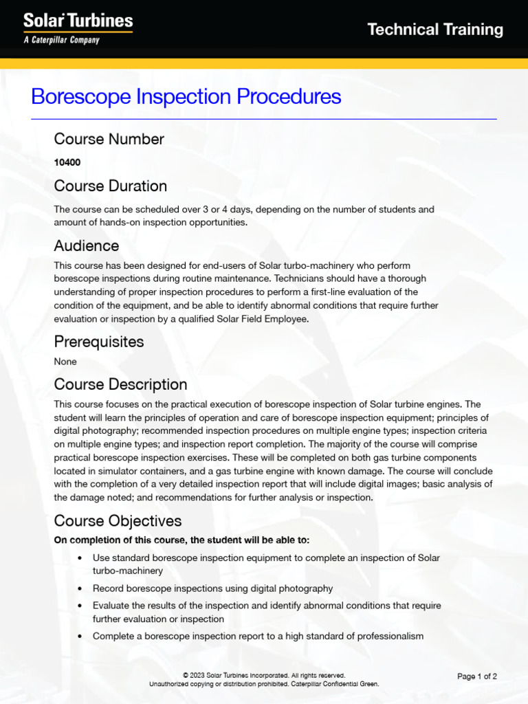 Borescope Inspection Procedures | PDF | Evaluation | Simulation