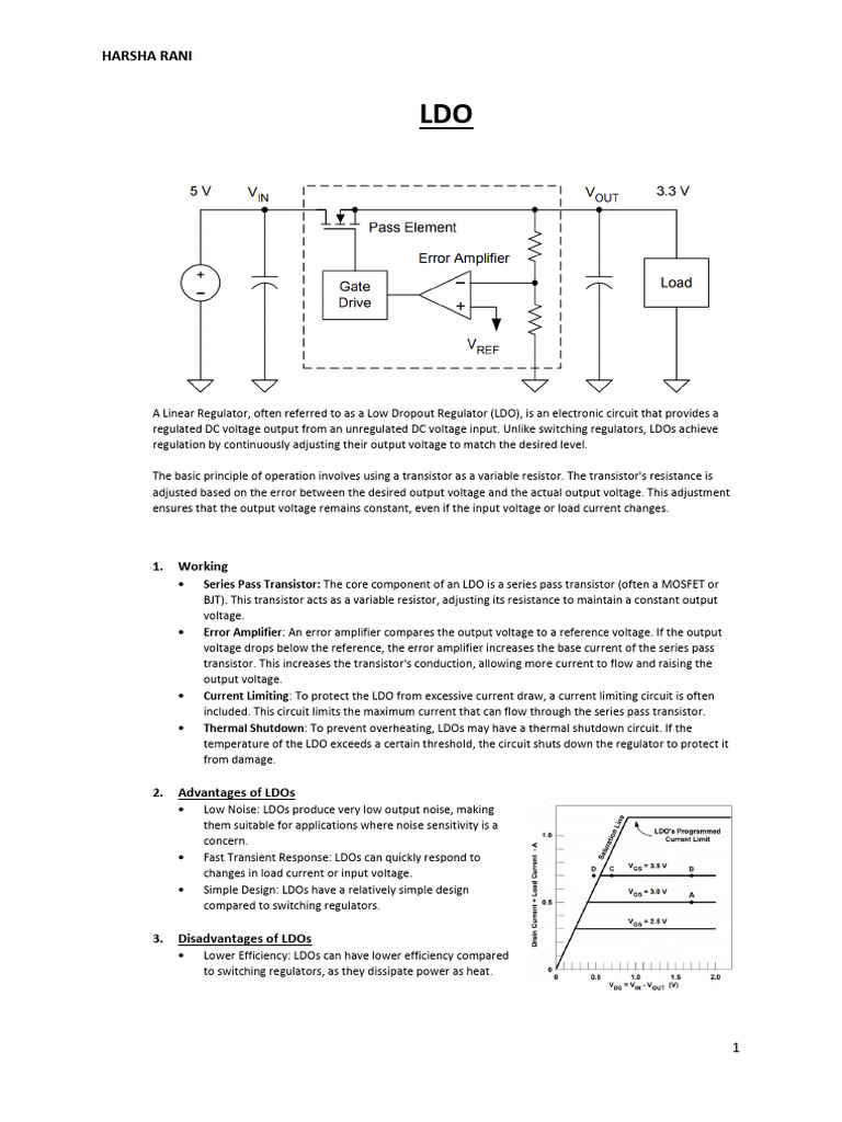 LDO (Low Dropout Regulator) | PDF | Amplifier | Power Supply