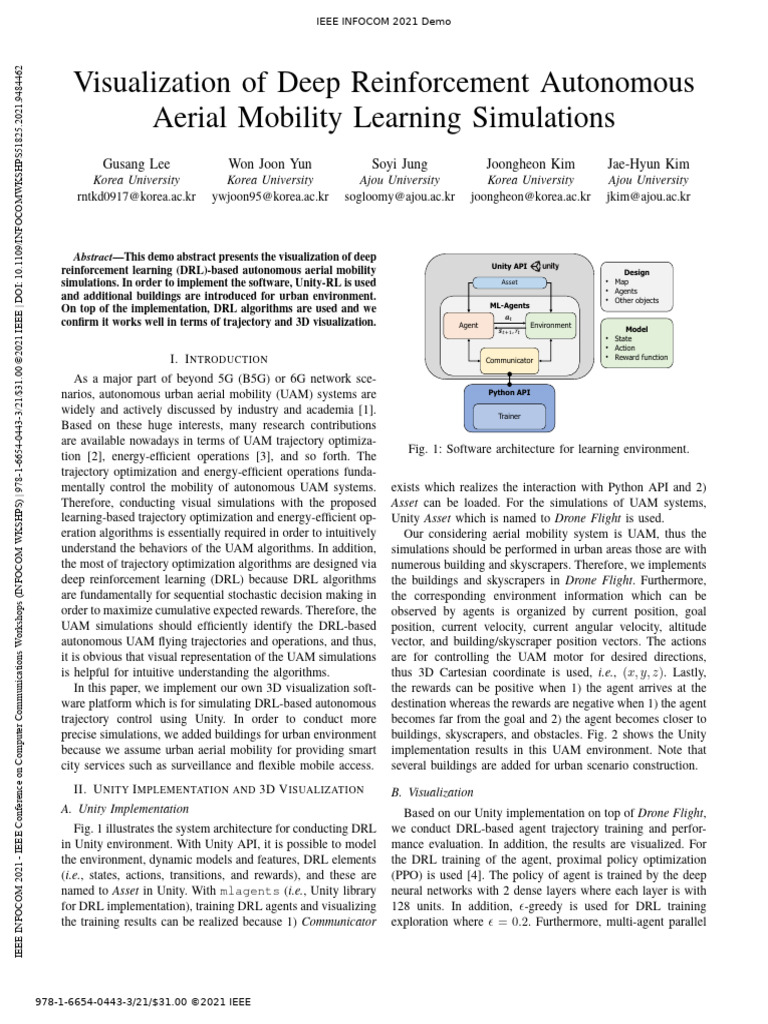 Visualization of Deep Reinforcement Autonomous Aerial Mobility Learning ...