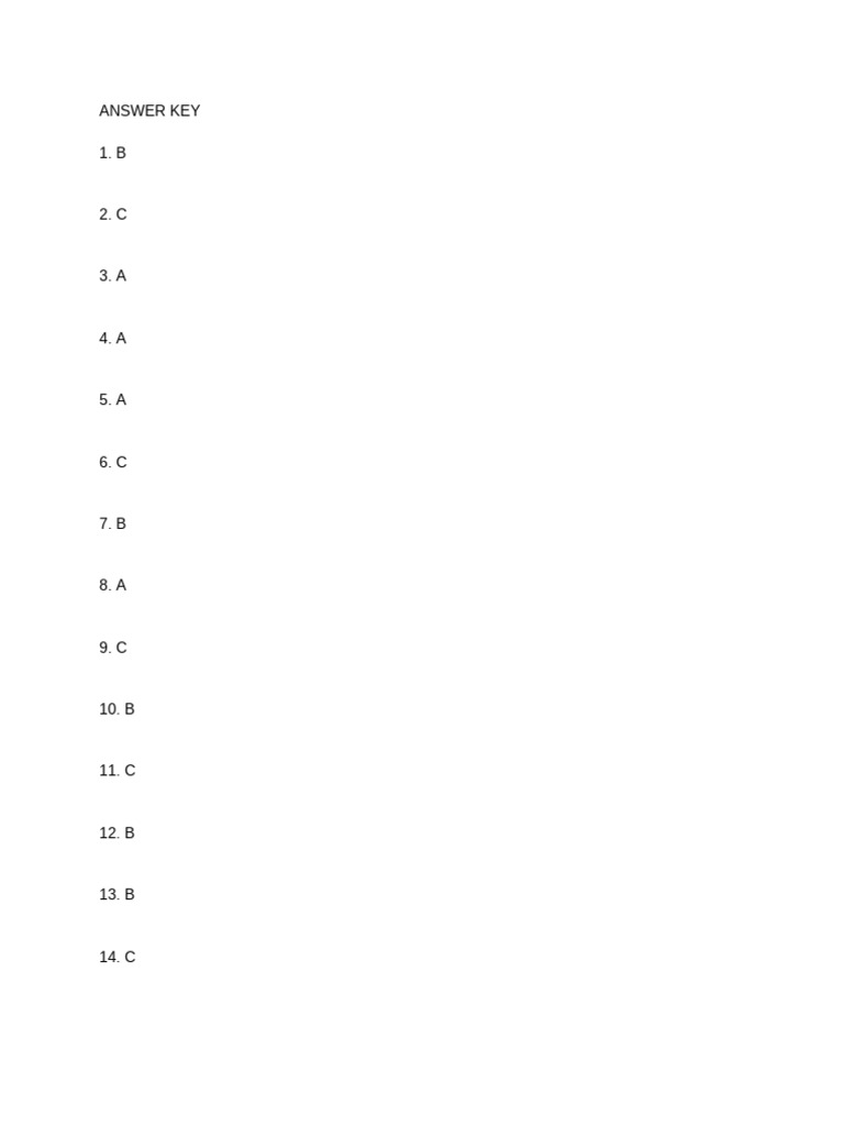 Answer Key | PDF