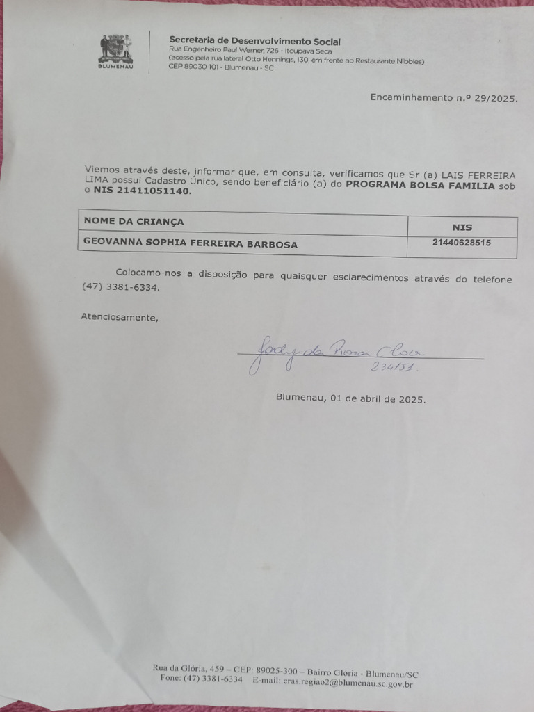 Bolsa Familia Declaração | PDF