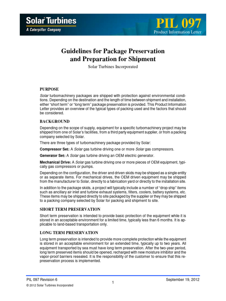 PIL 097 Package Preservation and Preparation For Shipment Rev 6 | PDF ...