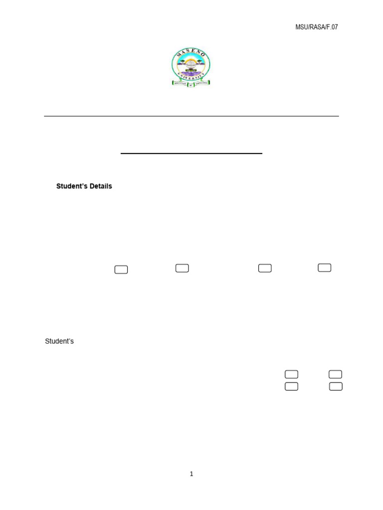 Resumption of Studies Form 2024 | PDF