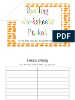 Spelling Worksheets Packet