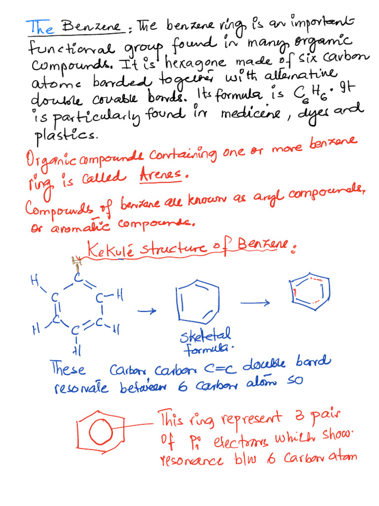 Benzene and Its Derivatives Notes 2026 Parveen Gul | PDF | Chemical ...