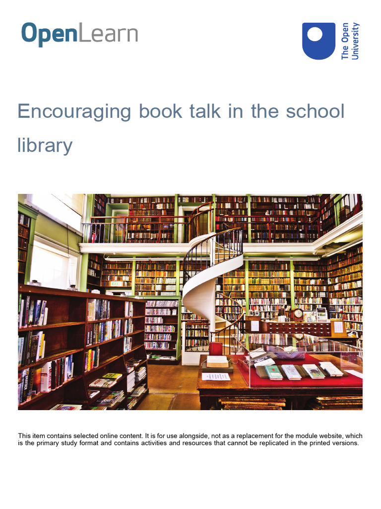 Encouraging Book Talk in The School Library Printable | PDF | Creative ...
