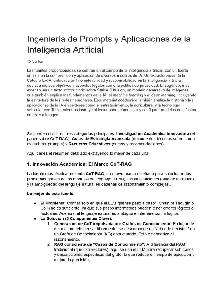 Ingeniería de Prompts y Aplicaciones de La Inteligencia Artificial ...
