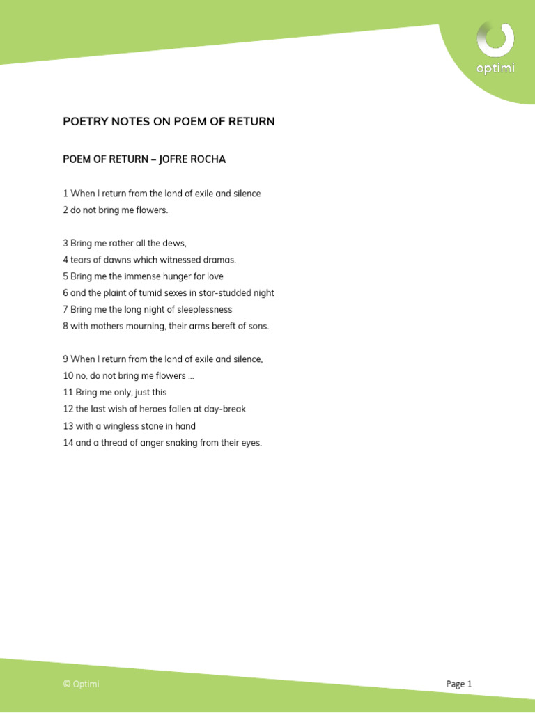 OLP Extra Notes | PDF | Poetry