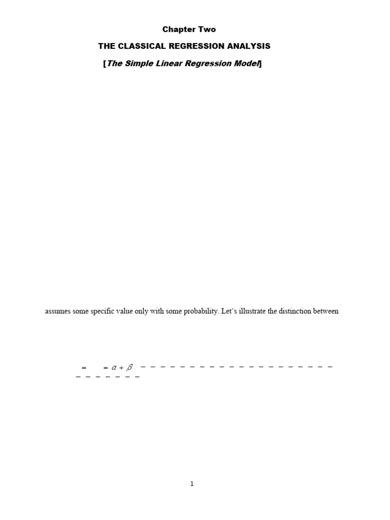 Econometrics Chap 2 | PDF | Estimator | Ordinary Least Squares