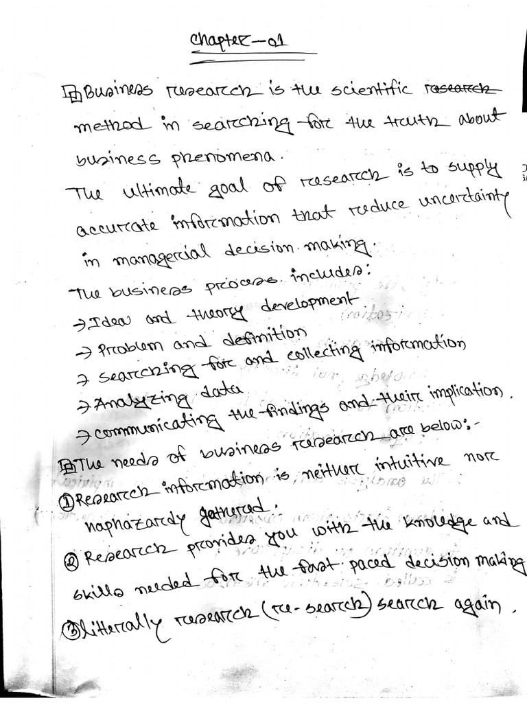 Research Methodology Note | PDF