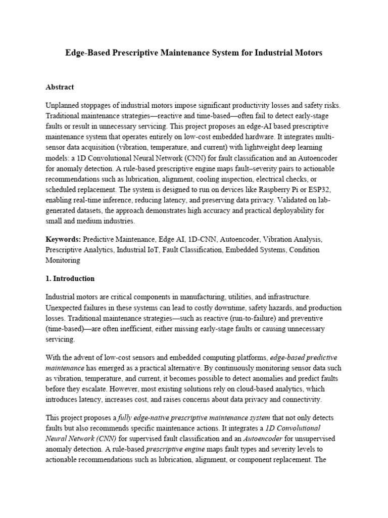 Edge-Based Prescriptive Maintenance System For Industrial Mo | PDF ...